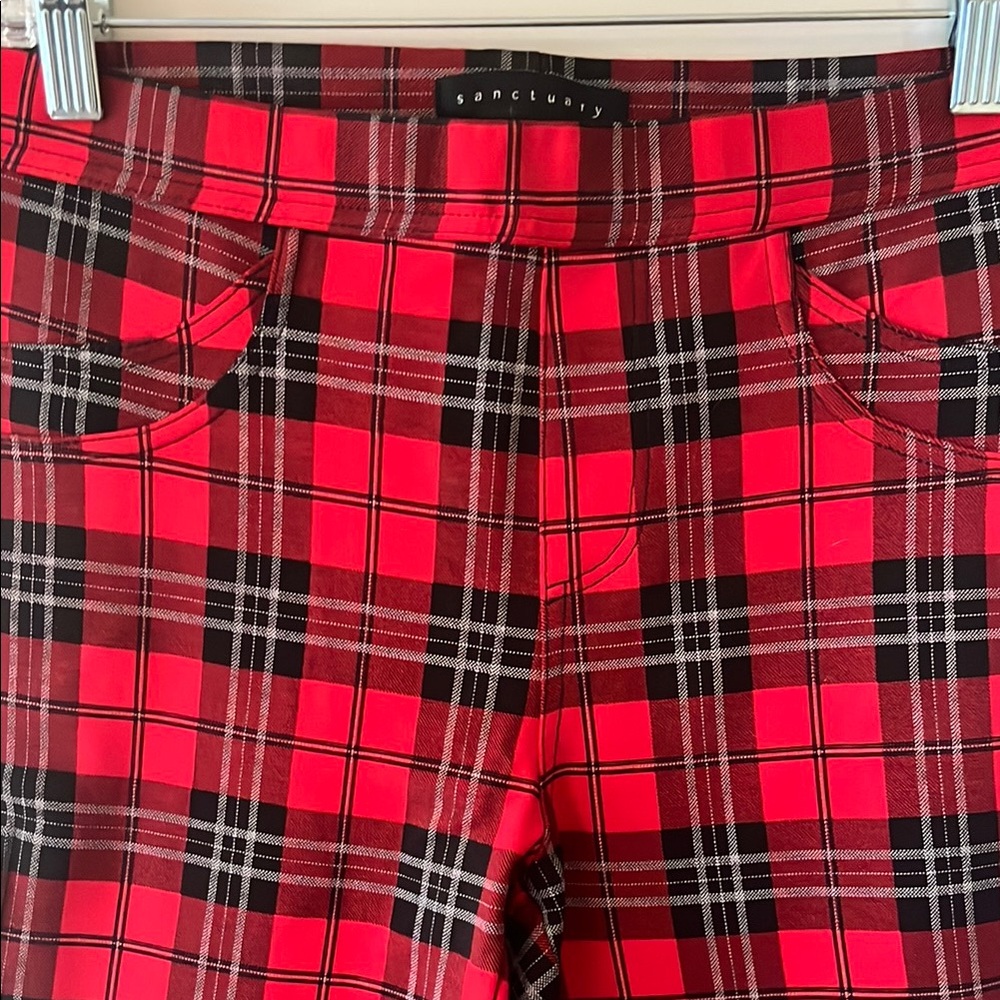 Sanctuary Red Plaid Pants